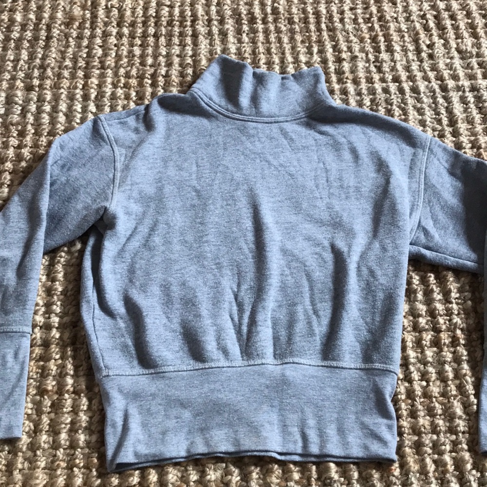 Madewell grey cropped turtleneck sweater
